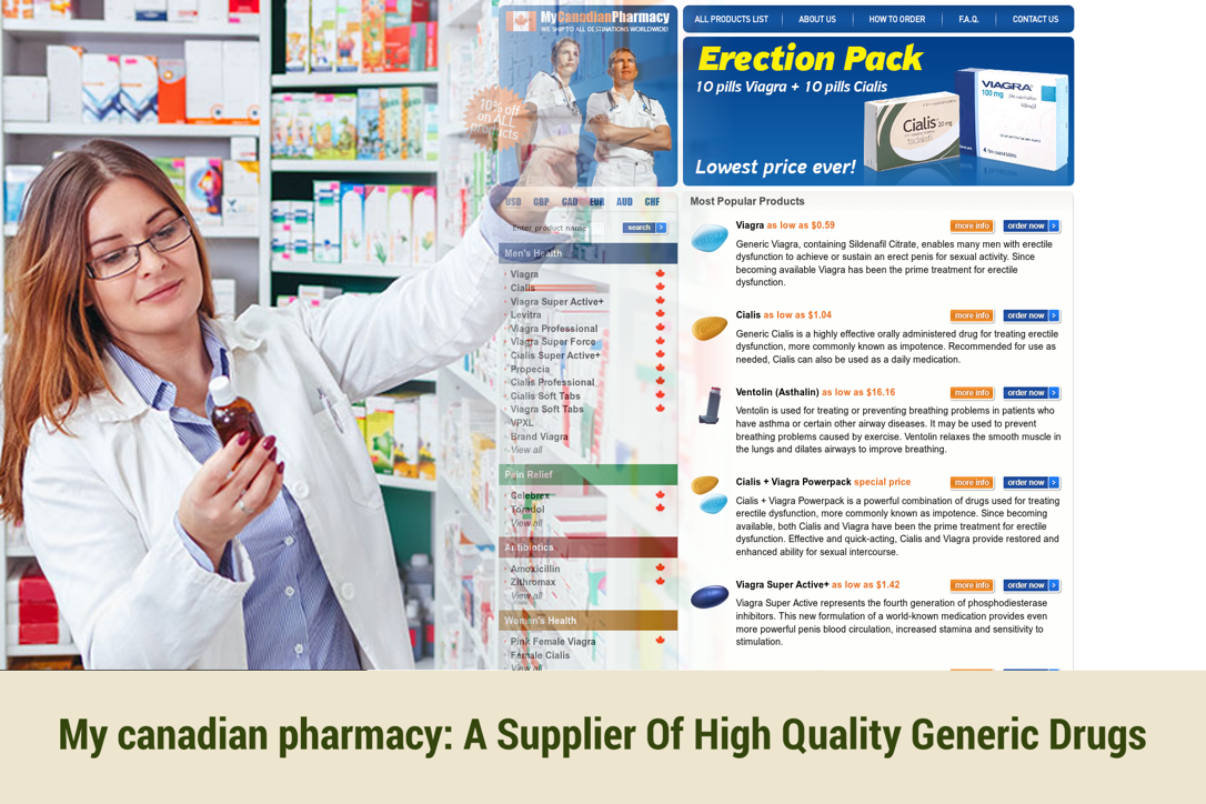 My Canadian Pharmacy: A Supplier Of High Quality Generic Drugs | Wilson ...